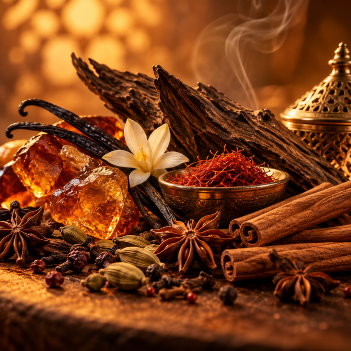Warm and spicy fragrance mood