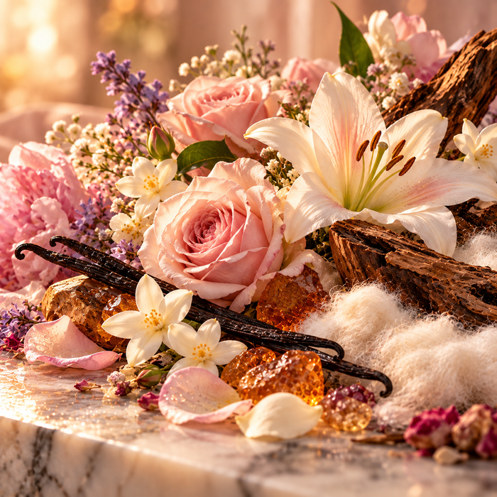 Floral musky fragrance mood