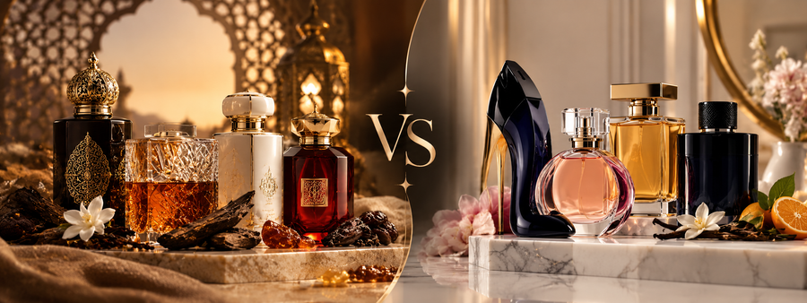 Arabic versus designer fragrance guide