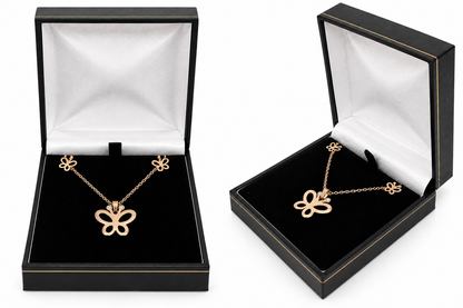 Butterfly Jewellery Pendant and Earrings