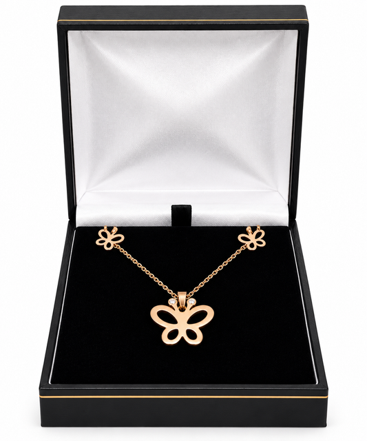 Butterfly Jewellery Pendant and Earrings by Mehervaan