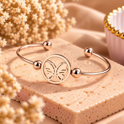 Butterfly Bangle – Rose Gold