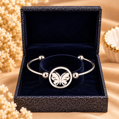 Butterfly Bangle – Silver