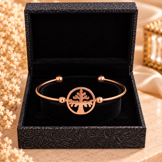 Tree of Life Bangle – Rose Gold by Mehervaan