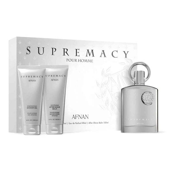 Afnan Supremacy Silver Gift Set - EDP 100ml Spray + 150ml Shower Gel perfume by Afnan