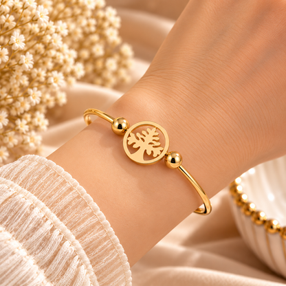 Tree of Life Bangle – Gold